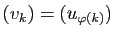 $ (v_k)=(u_{\varphi(k)})$