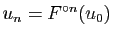 $ u_n=F^{\circ n}(u_0)$