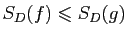 $ S_D(f)\leqslant S_D(g)$