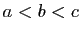$ a<b<c$