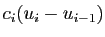 $ c_i(u_{i}-u_{i-1})$