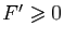 $ F'\geqslant 0$
