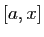 $ [a,x]$