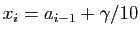 $ x_i=a_{i-1}+\gamma/10$