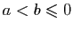 $ a<b\leqslant 0$