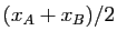 $ (x_A+x_B)/2$